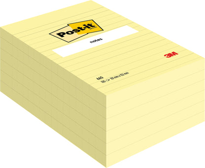 Post-it lijnnotities 102x152mm Canary Yellow, 100 blaadjes