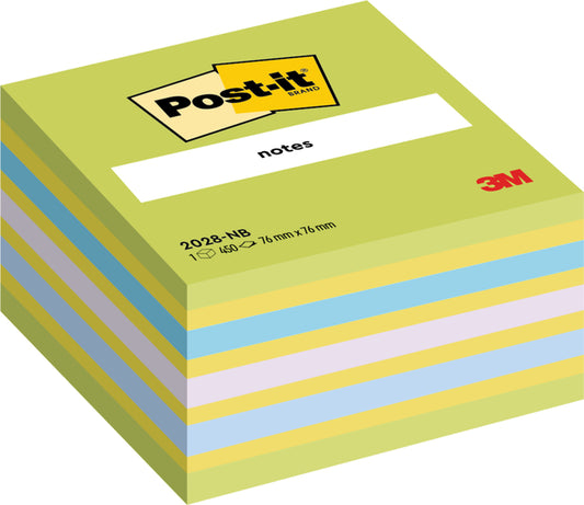 Memoblok Post-it 2028 76x76mm Assorti Kubus