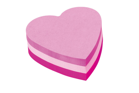 Post-it Memoblok Vormen 2007 Hart Roze, 70x70mm, 225 vel