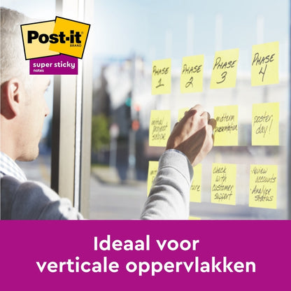 Post-it Super Sticky notities 76x127mm, gl, 14+2 vellen - 3