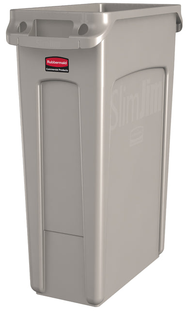 Rubbermaid Slim Jim Vented Afvalbak 87L Grijs