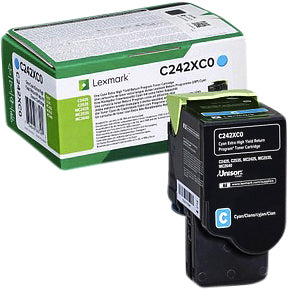 Lexmark C242XC0 Blauw Prebate Tonercartridge (3500 pagina's)