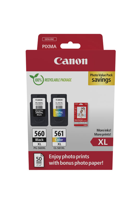 Canon PG-560XL CL-561XL Multicolor Inktcartridge - 700 pagina's