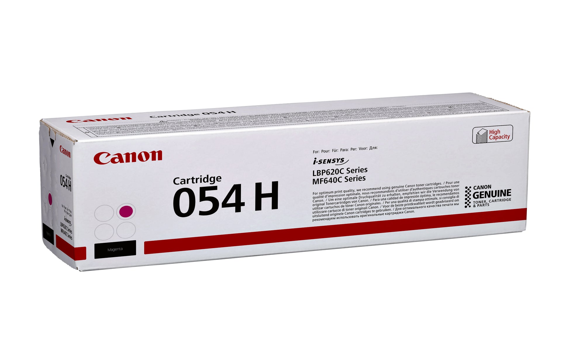 Canon 054H Rood Tonercartridge, hoog capaciteit, tot 2300 pagina's