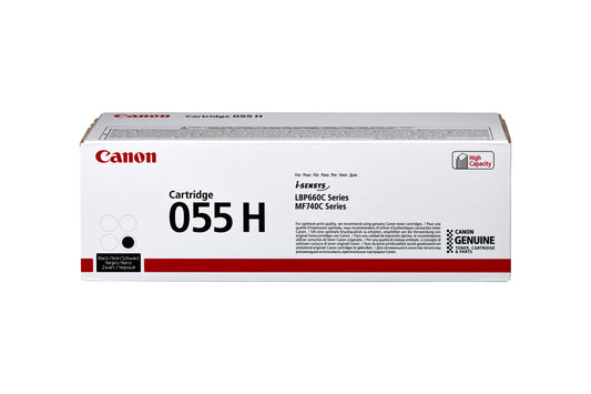 Canon 055H Zwart Tonercartridge - Origineel, 7.600 pagina's