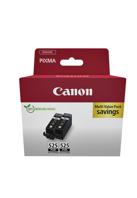 Canon PGI-525 zwart inktcartridge 2-pack, ca. 323 pagina’s