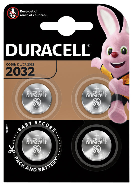 Duracell CR2032 lithium knoopcelbatterij 4-pack