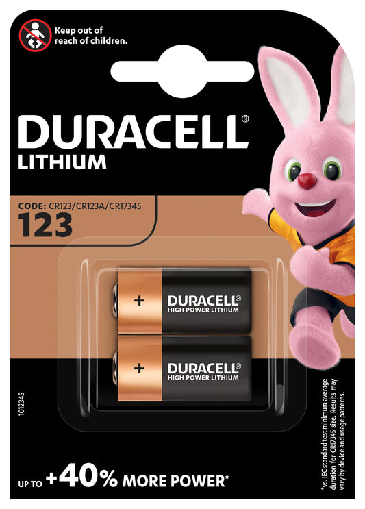Duracell 123 lithium knoopcelbatterij (2-pack)