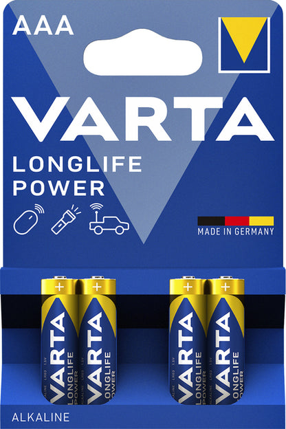 Varta AAA alkaline batterijen 4 stuks