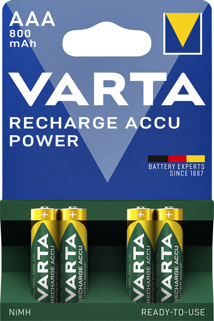 Varta ReadyToUse AAA oplaadbare batterij 800mAh