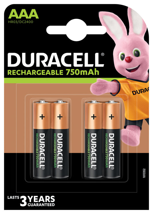 Duracell AAA Plus oplaadbare batterij 750mAh