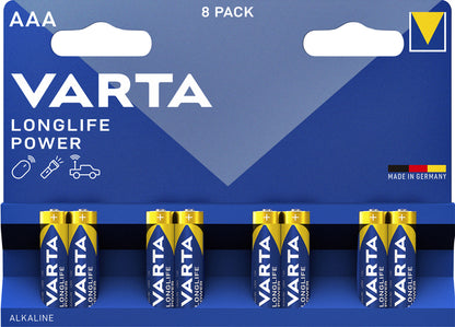 Varta AAA Longlife Power Batterijen, 4 Stuks