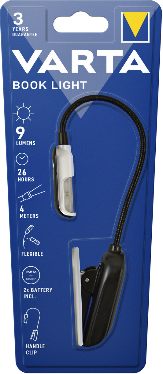 Varta LED BookLight met klem, 26 uur gebruik