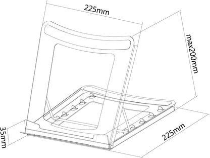 Universele Laptopstandaard met Verstelbare Hoogte - NEOMOUNTS NSLS075 - 2