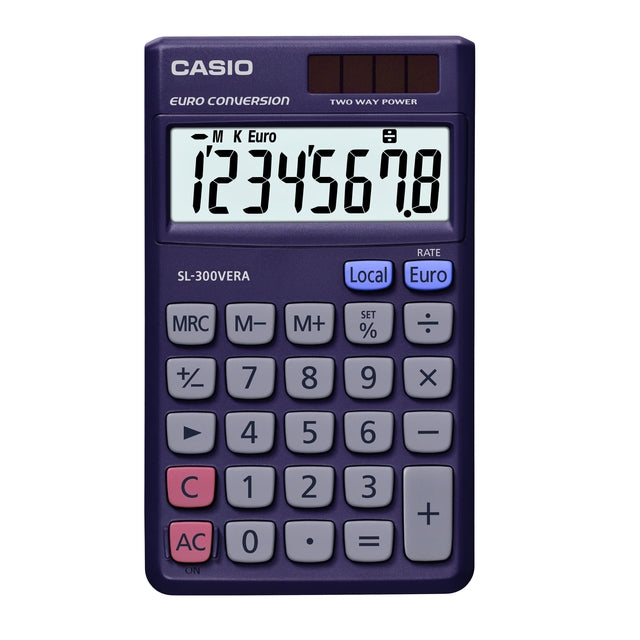 Casio SL-300VERA Groot 8-cijferig Display met Metaalomhulsel