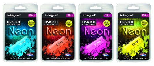 USB-stick Integral 64GB USB 3.0 Neon Geel