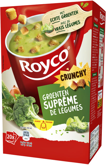 Soep Royco Groente Supreme met Croutons, snel en smaakvol