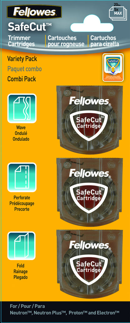 Snijmes Fellowes Safecut 3-in-1 voor Neutron, Proton en Electron