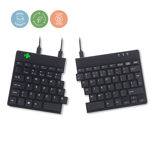 R-Go Ergonomisch Split QWERTY Toetsenbord met Inklapbare Functionaliteit