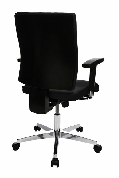 Bureaustoel Topstar Light Star 10 zwart met aluminium onderstel - 2