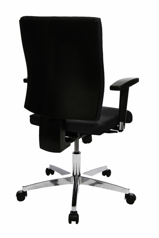Bureaustoel Topstar Light Star 10 zwart met aluminium onderstel - 2