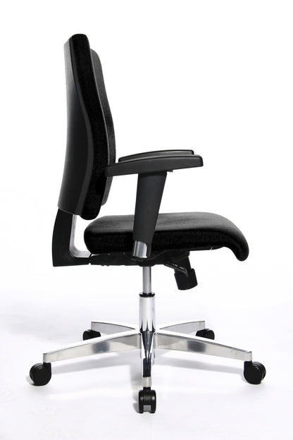 Bureaustoel Topstar Light Star 10 zwart met aluminium onderstel - 3