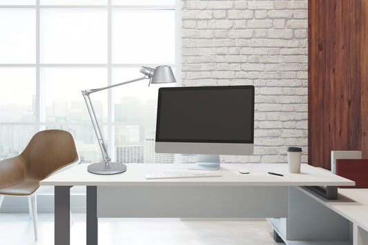 Bureaulamp MAUL Rock LED Zilvergrijs met neigbare kop