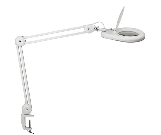 Bureaulamp MAUL VISO Loep LED Klem Wit met verstelbare lens