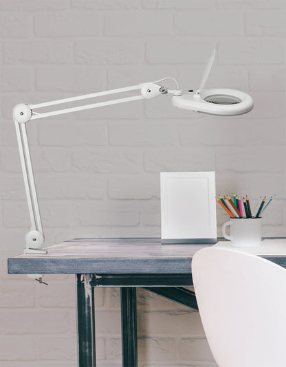 Bureaulamp MAUL VISO Loep LED Klem Wit met verstelbare lens - 3