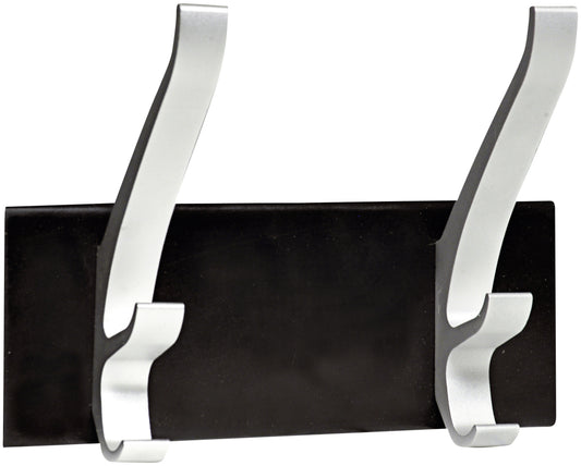 Aluminium wandkapstokhaak Unilux Cypres 2 haken grijs