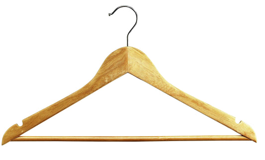 Houten kledinghanger MAUL Woody met broekstang, 25 stuks