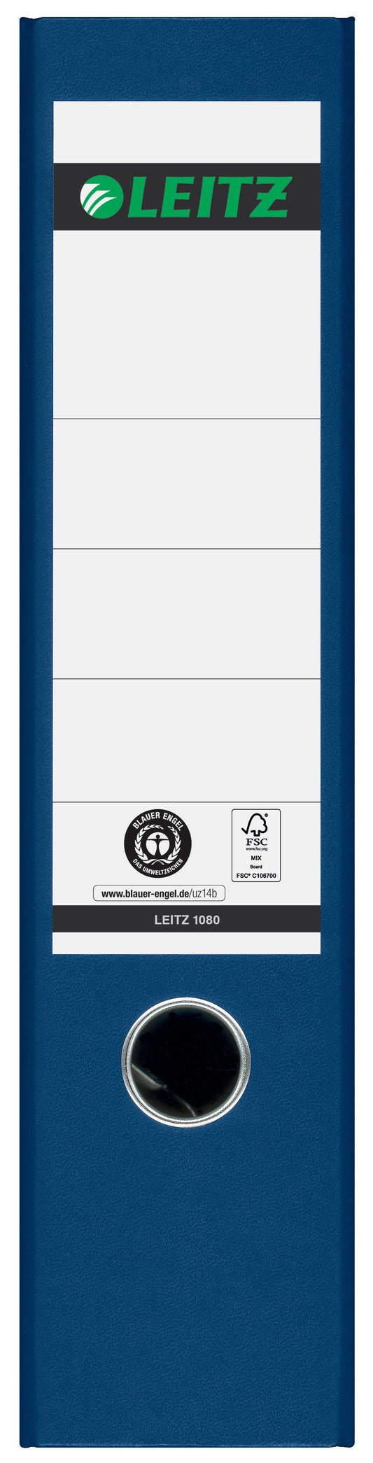 Leitz 1080 180° Ordner 80mm Karton in Blauw, 600 Vel Capaciteit