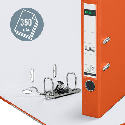 Ordner Leitz 1015 180° 52mm PP A4, oranje - 2