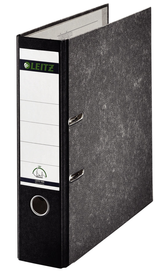 Leitz 1082 180° Folio-ordner 80mm karton, zwart