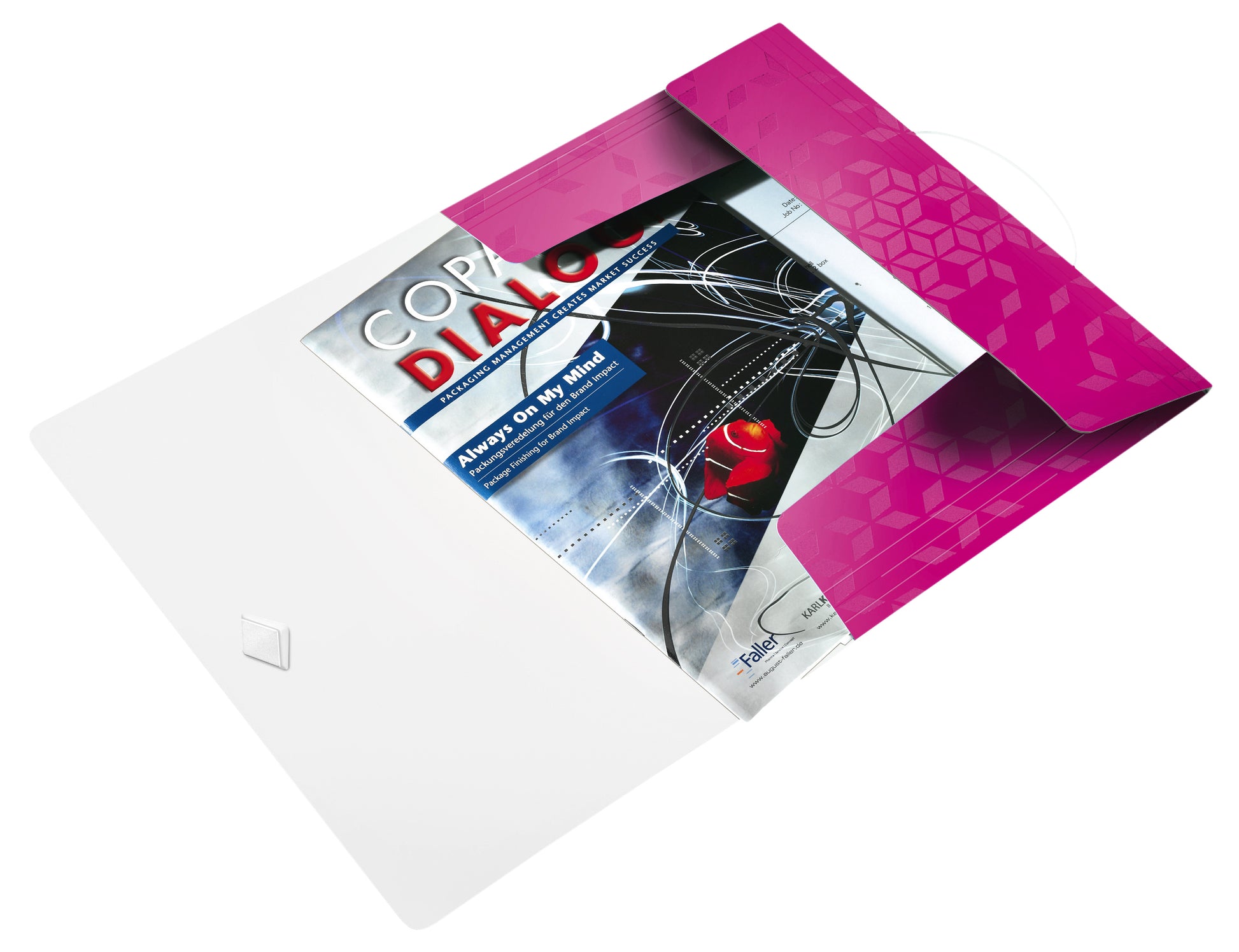 Elastomap Leitz WOW A4 3-kleps PP roze - 2