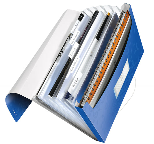 Projectmap Leitz WOW 6 Vaks PP Blauw