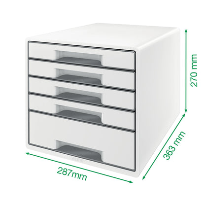 Ladenbox Leitz WOW 5 Laden Wit/Paarse Afwerking - 2