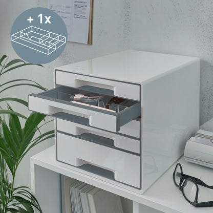 Leitz WOW Cube Ladenblok A4 maxi 5 Laden Wit/Grijs - 2