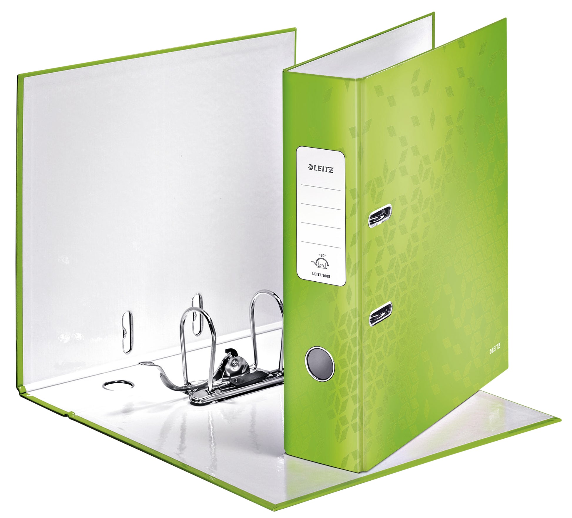 Leitz Wow 180° PP Ordner A4 85mm Groen met gelamineerd oppervlak