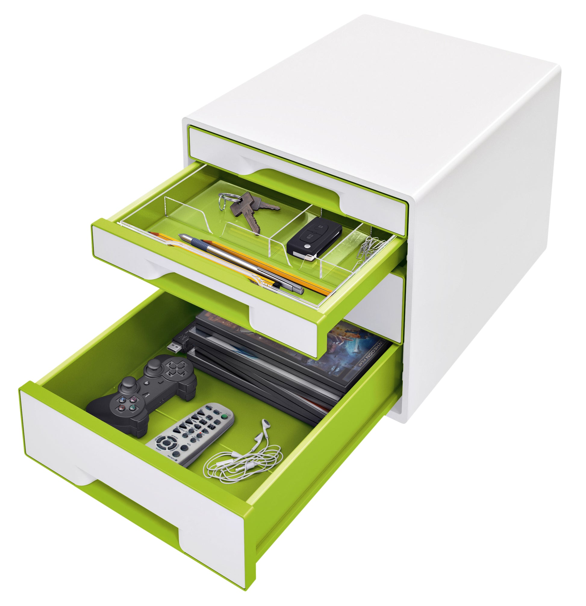 Ladenbox Leitz WOW 4 Laden Wit/Groen - 2