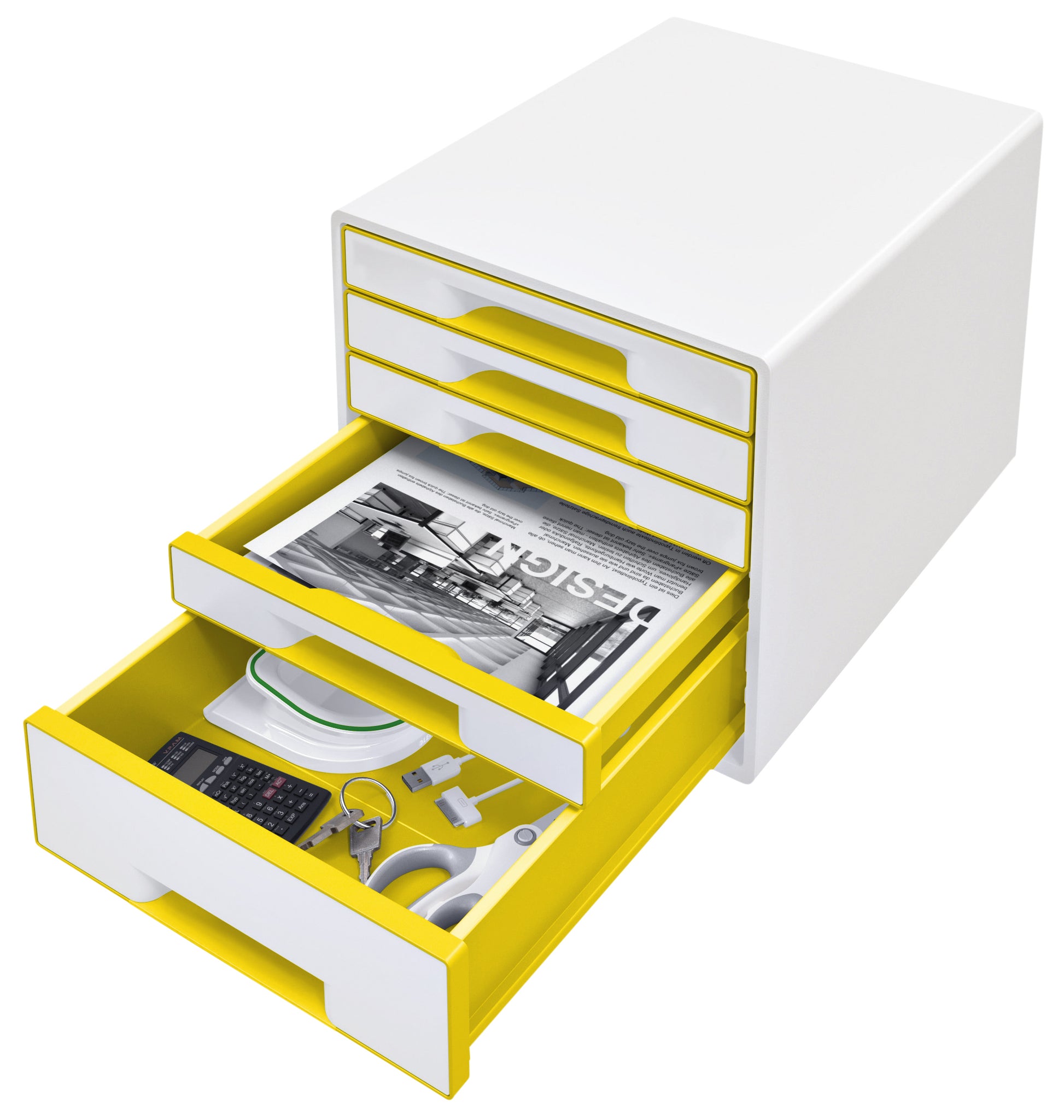 Ladenbox Leitz WOW 5 Laden Wit/Geel - 2