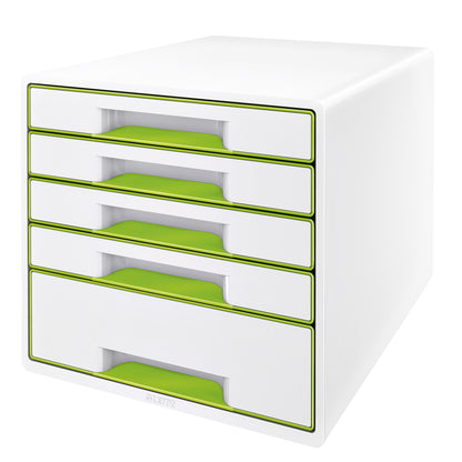 Ladendoos Leitz WOW 5-ladensysteem wit/groen