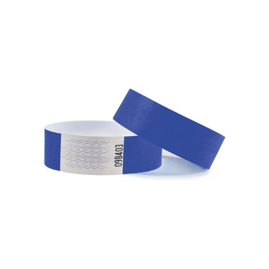 Polsbandje Combicraft Tyvek Blauw met nummer