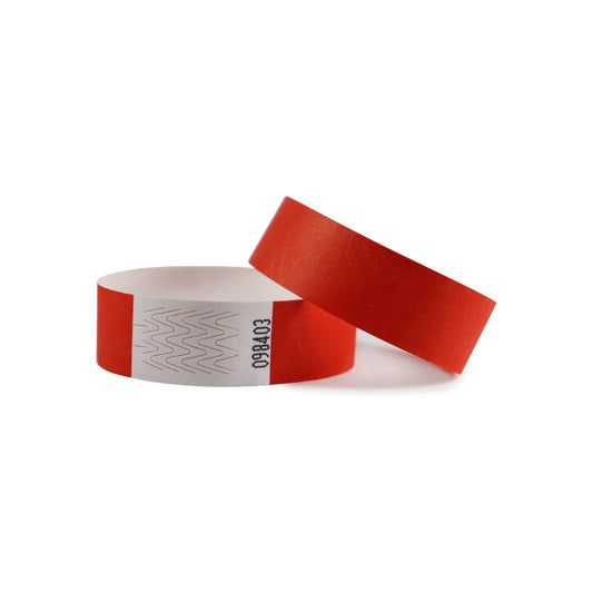 Polsbandje Combicraft Tyvek Rood met nummer