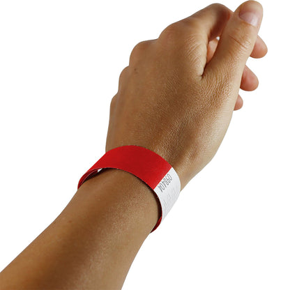 Polsbandje Combicraft Tyvek Rood met nummer - 3