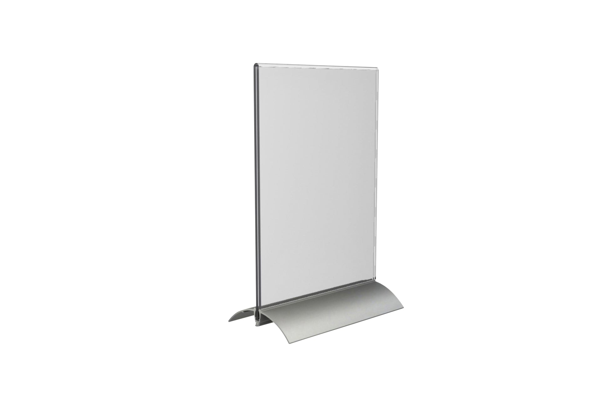 Kaarthouder A5 T-standaard acryl met aluminiumvoet