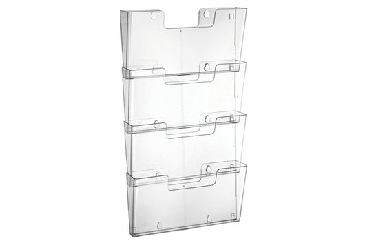 Folderhouder Europel A4 wand liggend koppelbaar acryl - 2