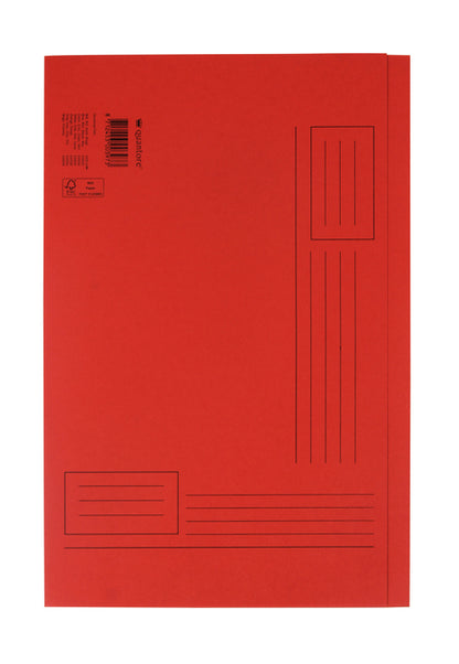 Vouwmap Quantore A4 ongelijke zijde 250gr rood