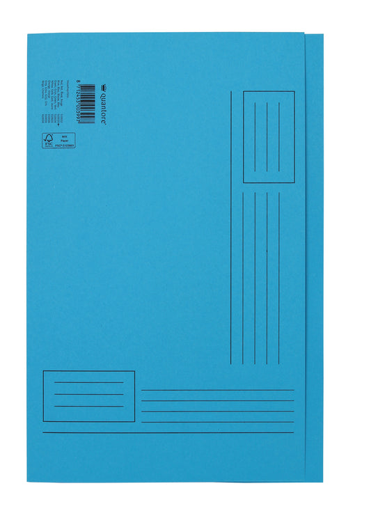 Vouwmap Quantore A4 ongelijke zijde 250 g/m² blauw