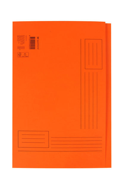 Vouwmap Quantore A4 ongelijke zijde 250 g/m² oranje